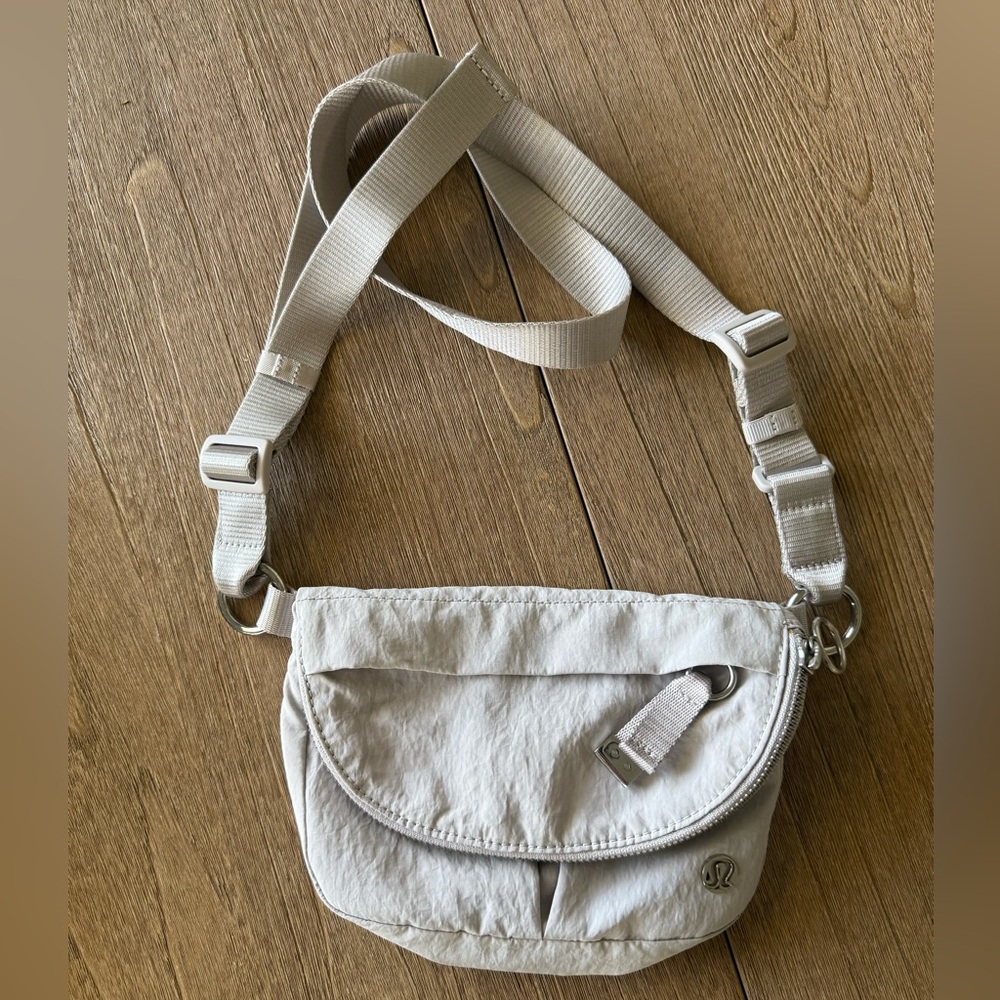 Lululemon Light Gray All Night Festival Micro Crossbody Bag
